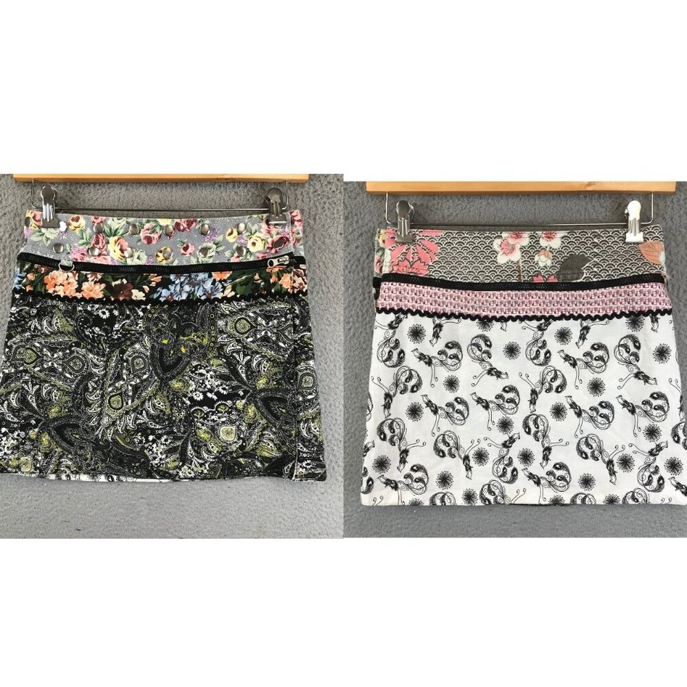 ZAND Amsterdam Reversible Wrap Skirt Floral Patterns Hippie